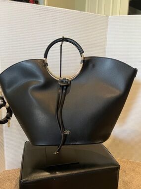 Chavel Firenze Black Leather Tulip Tote